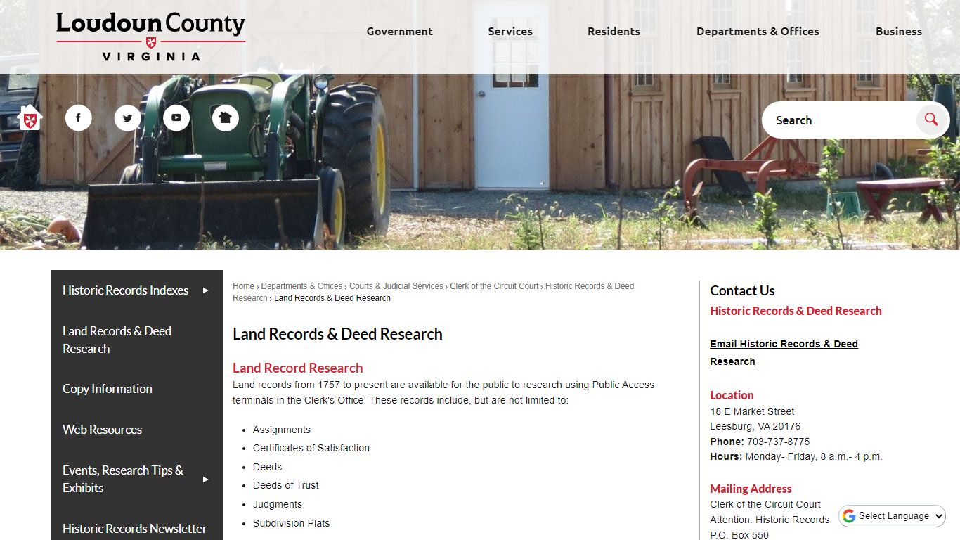 Land Records & Deed Research | Loudoun County, VA - Official Website